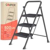 Black 3 Step Stool Foldable – Heavy-Duty Foldable Step Stool