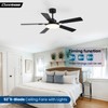 Conciseer 52 Inch Ceiling Fans with Lights and Remote for