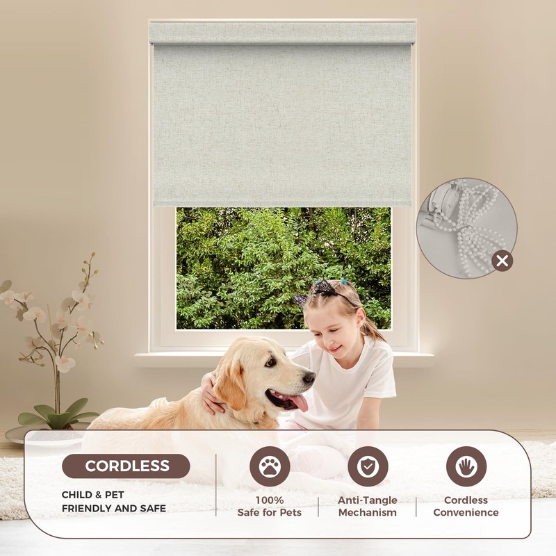 Allesin zen No Drill No Tools Blackout Roller Shades for