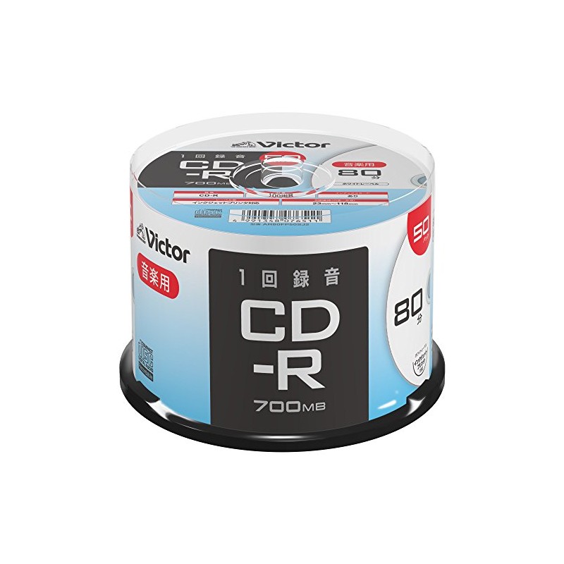 Victor Victor Single Recording CD-R AR80FP50SJ2 (Single-Sided Single Layer/80 Minutes/50