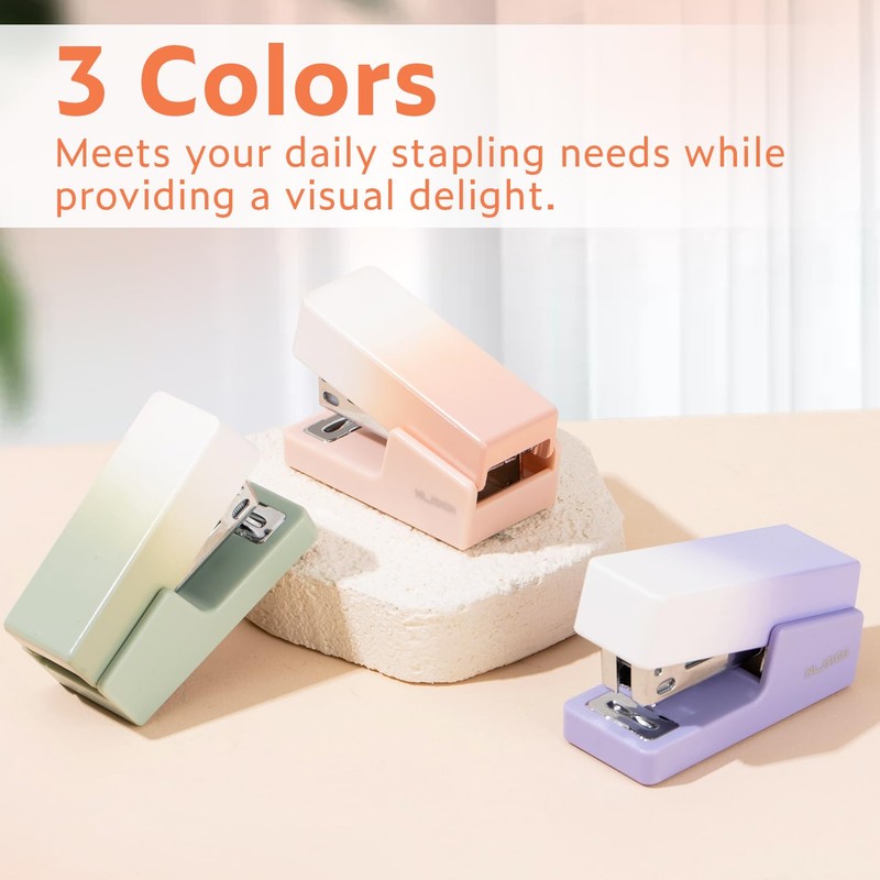 NUSIGN Mini Stapler with 830 Staples, Small Cute Desk Staplers,