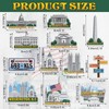 Xuhal 12 Pcs Washington Fridge Magnet USA Cities Magnetic Refrigerator