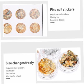 Anneome 2 Sets of Nail Art Foil Tinfoil Flakes Silver Foil Sequins Manicure Kit