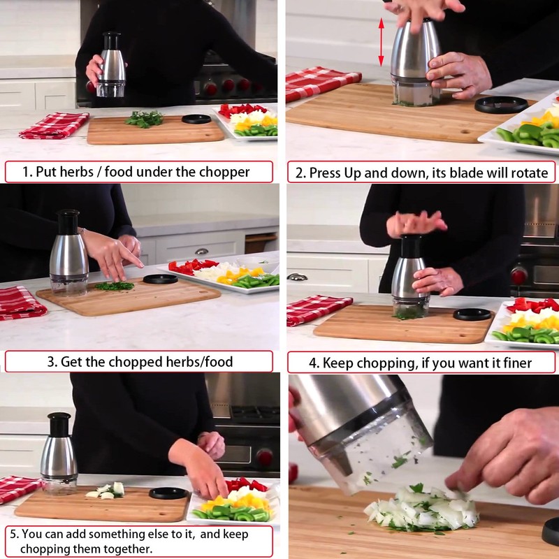 Best Utensils Premium Stainless Steel Chopper And Dicer Chop Veggies