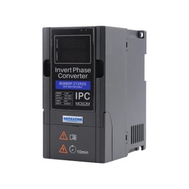 Mollom 2.2KW 220V Single to 3 Phase Invert Phase Converter-3HP 9.6A Input/Output IPC for 3PH Motor