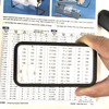 3X Large Rectangular Handheld Pocket Magnifier with 2"x4" Lens and