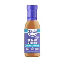 Fody Foods Vegan Sesame Ginger Sauce Marinade, Avocado Oil, Low Fodmap Certified, Sensitive Recipe, No MSG, Gut & IBS & Keto Friendly, 8.5 Ounce