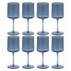 Karma Mid Century Wine Glass Blue Set Of Eight