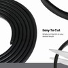 Black U Channel Edge Trim Seal EPDM 15/32" high x