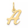 Unbranded 14K Yellow Gold Small Script Initial A Charm
