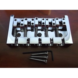 Hipshot NEW - Hipshot 5-String A Aluminum Bass Bridge, CHROME - CHOOSE YOUR SPACING! - .656”