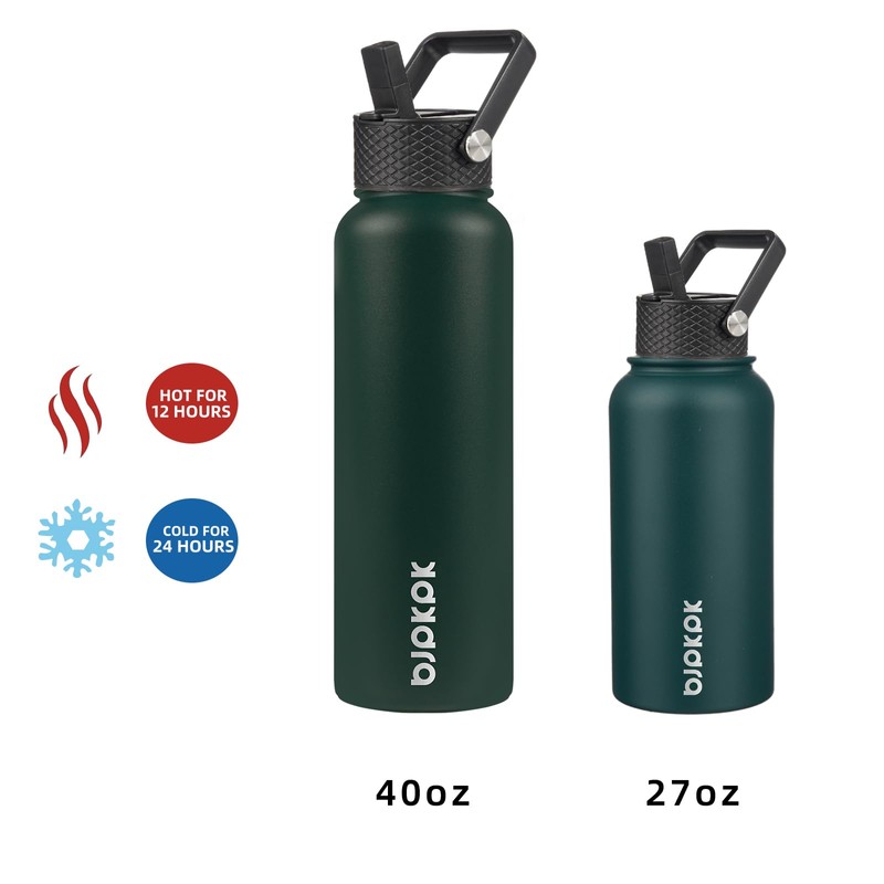 Bjpkpk - Botellas De Agua De Acero Inoxidable, Botella De