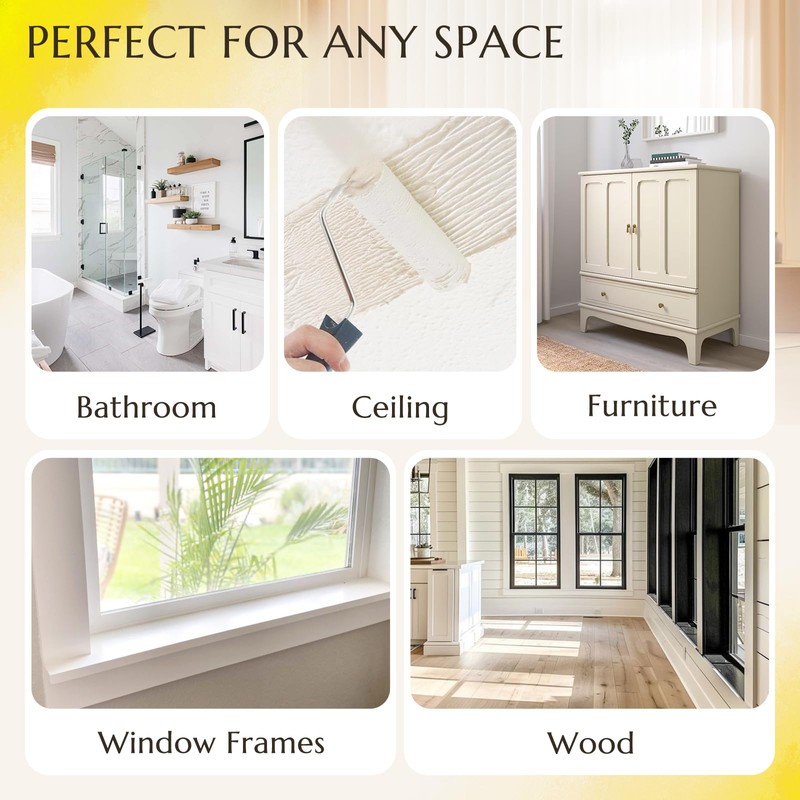 White Paint for Wall 32 Oz Covers 50-55 sq.ft Water-Based