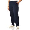 Ruby Rd. Women's Pull-on Stretch French Terry Pants, Navy, Petite/Large
