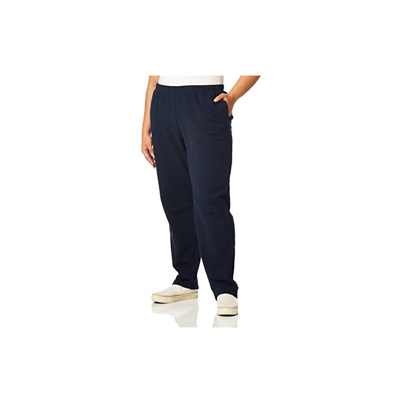 Ruby Rd. Women's Pull-on Stretch French Terry Pants, Navy, Petite/Large