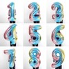 Ponmoo Balloons Numbers 11 Colour Gradient Blue, Giant Number 0