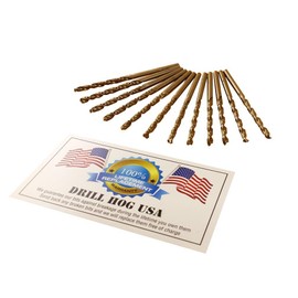 Drill Hog USA 1/8" Cobalt M42 Drill Bits 12 Pack