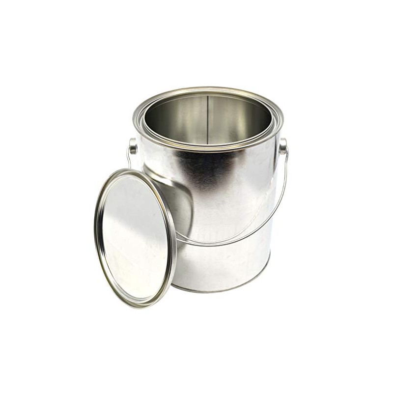 hBARSCI 1 Gallon Metal Paint Can with Ears, Bail, and