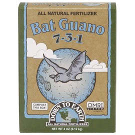 Down to Earth Organic Bat Guano Fertilizer Mix 7-3-1, 0.25 lb