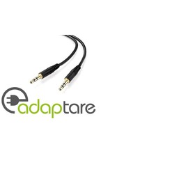 adaptare 10001 Audiokabel 3,5mm Klinkenstecker auf 3,5mm Klinkenstecker, vergoldete Kontakte, ultraslim, 1m, schwarz