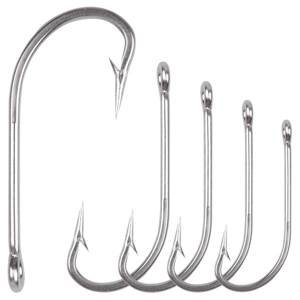 Stainless Steel Saltwater Fishing Hooks-50pcs/lot 34007 Extra Strong O'shaughnessy Forged