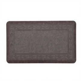 Modern Thick PVC Novelty Kitchen Runner Mat Set Waterproof Stain Resistant Antimicrobial Cushioned Non-Slip Washable Bathroomsize: 20'*30', color: Black