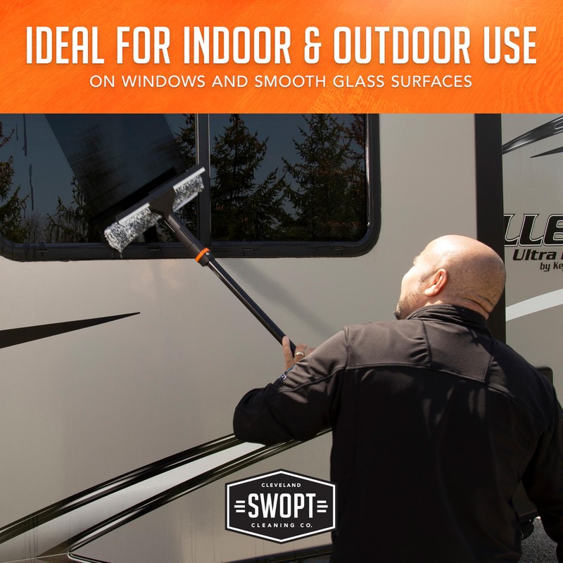 SWOPT 12" Combination Squeegee Head - Blade With Detachable Microfiber