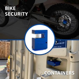 PACLOCK's BL17A-600 Block-Lock Buy American Act Compliant, High Security 6-Pin Cylinder, One Lock Keyed to a Number U-Pick! w/ 2 Keys, Blue Anodized Aluminum