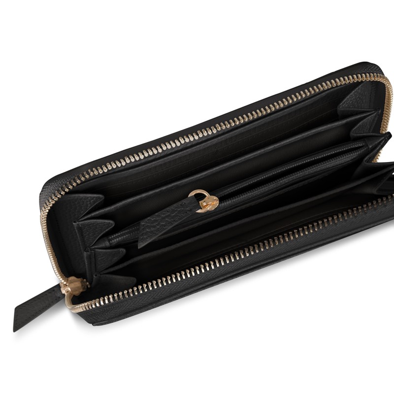 REDOLZ Women's Large Leather Wallet | Large Zip Compartment, 16