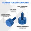 sourcing map M3x8mm Knurled Thumb Screw, 10 Pcs Aluminum Alloy