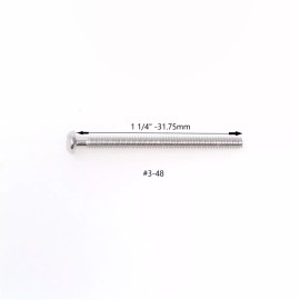 True Custom Shop® #3-48 1 1/4" Humbucker Mounting Screw In Nickel 12 Pack