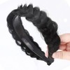 Diadema Trenzada Ancha Y Despeinada De Cabello Sintético Con Dientes,