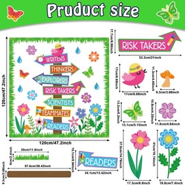 Spring Bulletin Board Spring Floral Careers Signpost Flower Paper Cutouts When You Enter Our Classroom You Are Bulletin Boards for Library Reading Center School Wall Decorations for Teacher Student