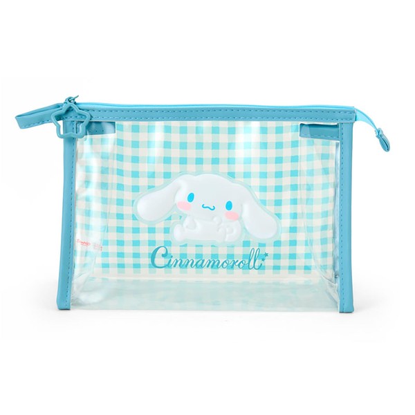 Sanrio 732311 Clear Pouch, Cinnamo Roll, Transparent PVC, Steel, Zipper
