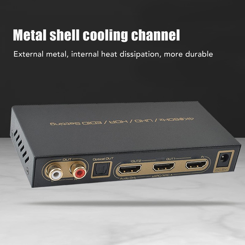HDR HDMI ARC Video Audio Extractor Splitter with Optical and