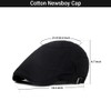 meioro Men's Newsboy Hat Flat Cap Ivy Cotton Adjustable Cabbie
