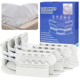 Fododo Bed Sheet Holders - Pack of 4 Heavy Bed Sheet Straps Hold Sheets Tight & Firm, No More Loose Sheets - Fits Any Mattress Size - Grey