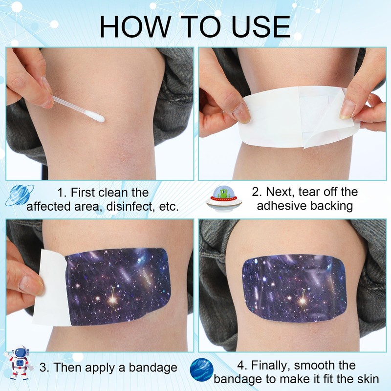 Geiserailie 50 Pcs Large Bandages, 2" x 4" Flexible Fabric