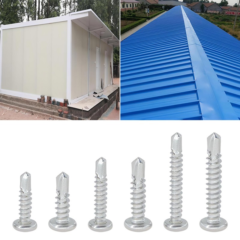 180 Pieces Stainless Steel Self Tapping Screws for Metal (Round