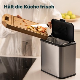 SILBERTHAL Activated Carbon Filter Set of 6 for Organic Waste Bins – Odour Filter Replacement – Activated Carbon Filter for Compost Bin – Fly Protection and Odour Protection for 6 Months