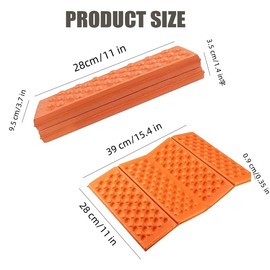 2Pc Foam Seat Pad Folding Hiking Sit Pad,Mini Waterproof Folding Mat Foam Sitting Pad,Camping Mat Folding Foam Sitting Pad Foldable Sit Pad for Outdoor (Red+Orange)