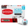 Community Coffee Classic Black, 10 Keurig Iced Coffee Pods, Dark