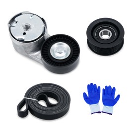 NAYAMOL Drive Belt Tensioner and Idler Pulley Kit Compatible with Chrysler 200 300 Town & Country Dodge Avenger Grand Caravan Journey Ram C/V 1500 3.6L V6 2011–2016 Replaces 39282 38082 6PK1955