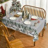 Artoid Mode Snowflakes Trees Snowman Deer Christmas Table Cloth, Rectangular