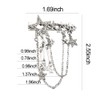 Rhinestone Star Hair Clip with Tassel Chain Y2K Bling Hair