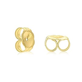 Art and Molly 14k Yellow Gold Earring Back Replacement Nut Friction Push-back (Large, Solid 14K Yellow Gold)