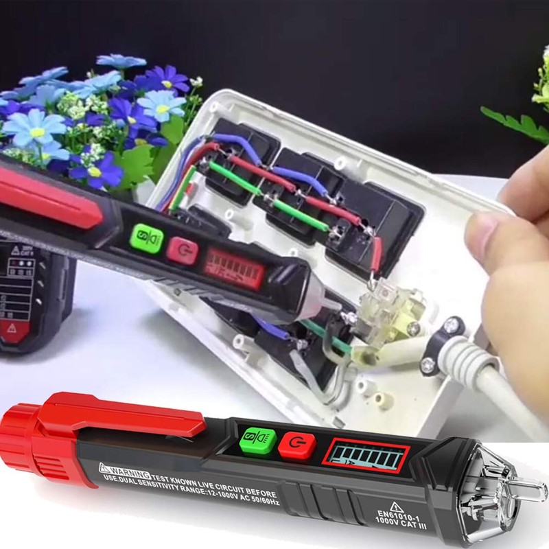 amropi Non-Contact AC Voltage Pen Tester Alarm Detector with Acoustic