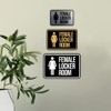 Classic Framed Female Locker Room Sign (Black) - Large