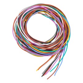 QUARKZMAN 24 Gauge PVC Connection Wire 1.5 m / 5 ft 24AWG Flexible Electric Wire Coil Ul1007 Tinned Copper Stranded 10 Colours, 0.16 cm Diameter for Model Aircraft