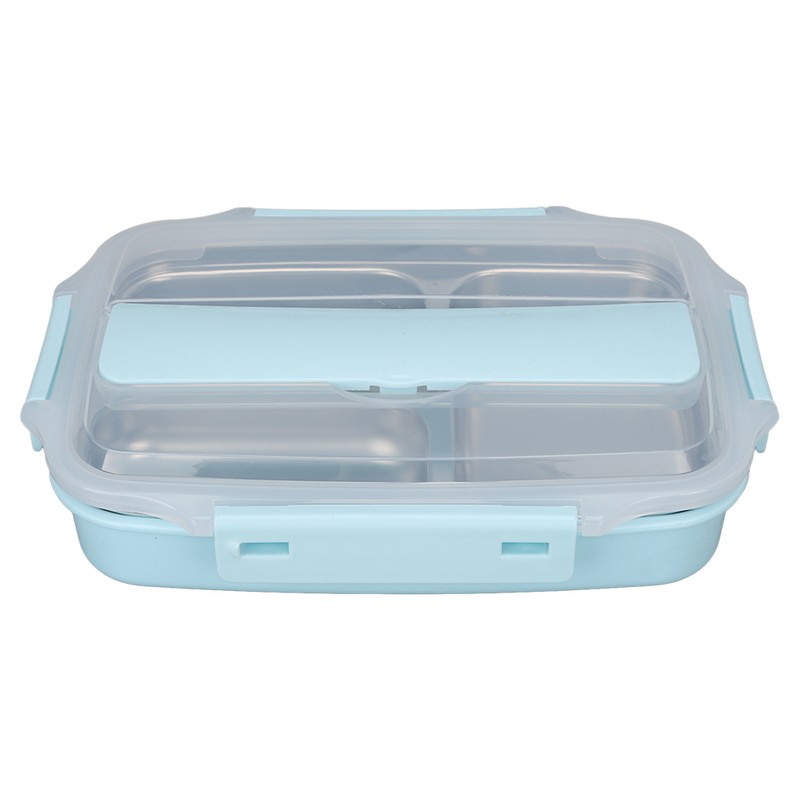 Thermal Insulation Bento Lunch Box 3 Grids Leakproof 304 Stainless